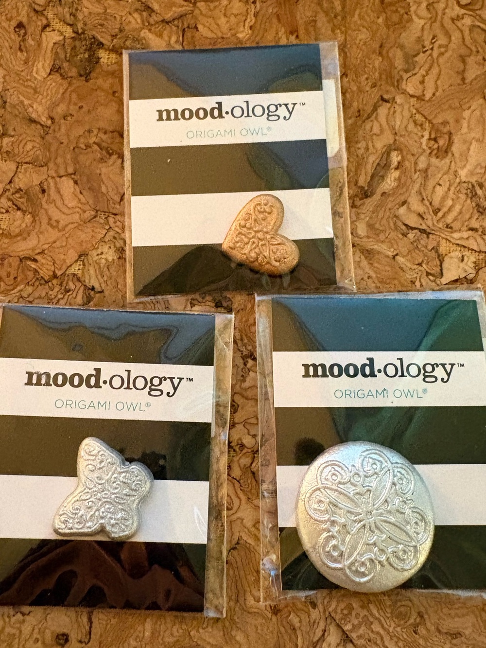 Origami Owl Moodology Mood Disc, Butterfly, and Heart